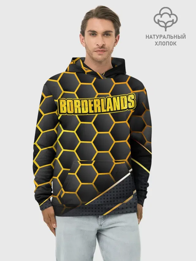 Худи мужской базовый хлопок с принтом «Borderlands»