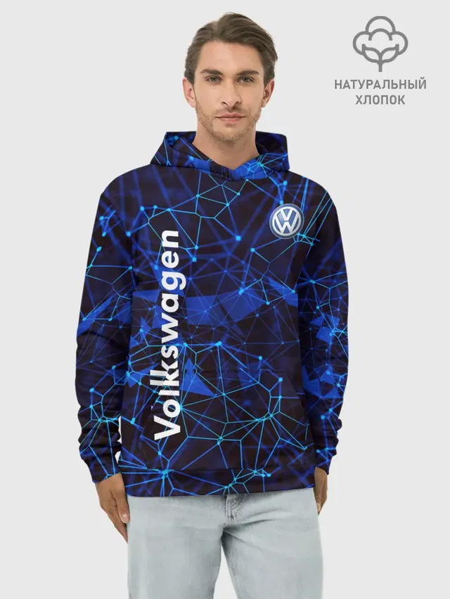 Худи мужской базовый хлопок с принтом «Volkswagen»