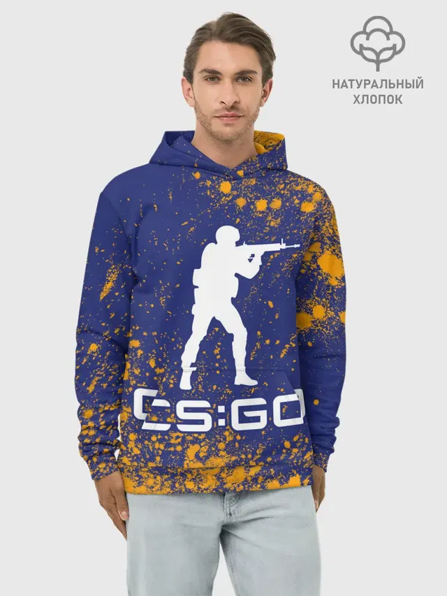 Худи мужской базовый хлопок с принтом «Counter-Strike — CS GO»