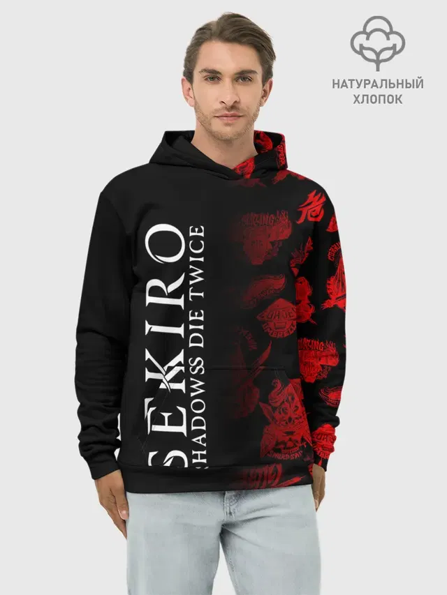 Худи мужской базовый хлопок с принтом «Sword Saint — Sekiro: Shadows Die Twice 2»