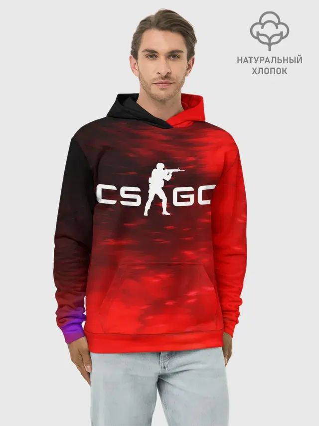 Худи мужской базовый хлопок с принтом «Counter-Strike — CS GO»