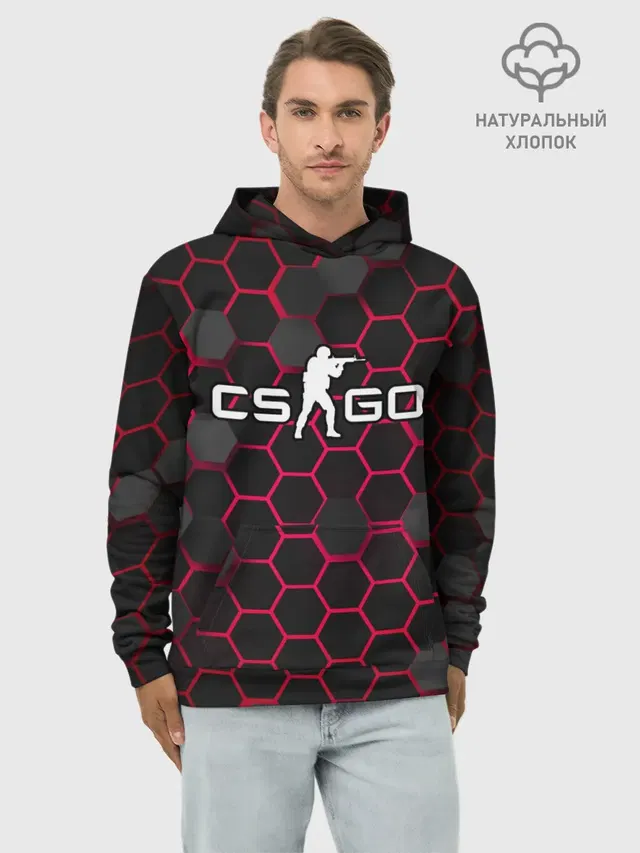 Худи мужской базовый хлопок с принтом «Counter-Strike»