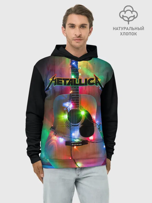 Худи мужской базовый хлопок с принтом «Metallica»