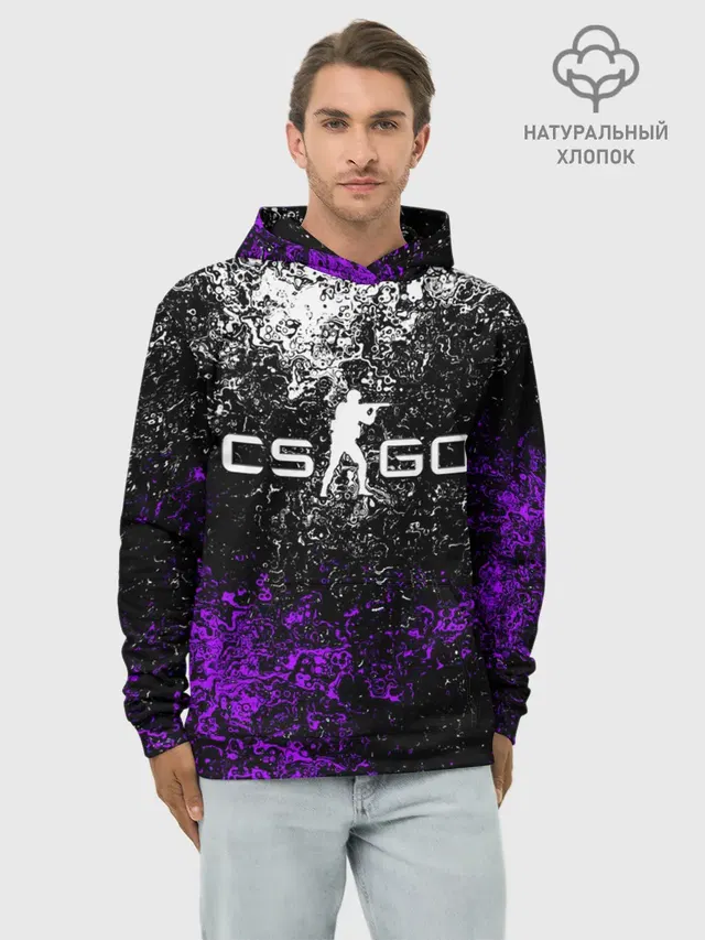 Худи мужской базовый хлопок с принтом «Counter-Strike — CS GO»