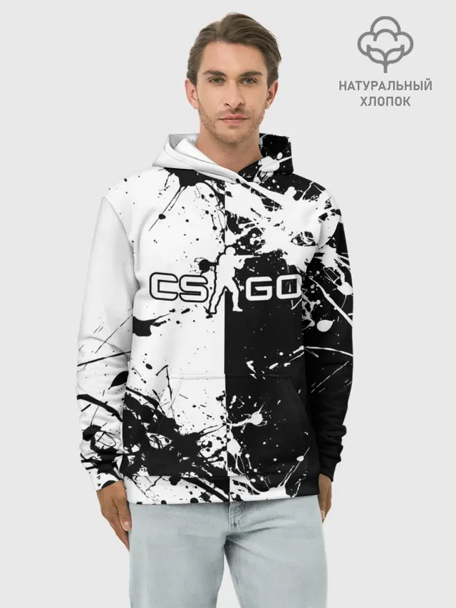 Худи мужской базовый хлопок с принтом «Counter-Strike»