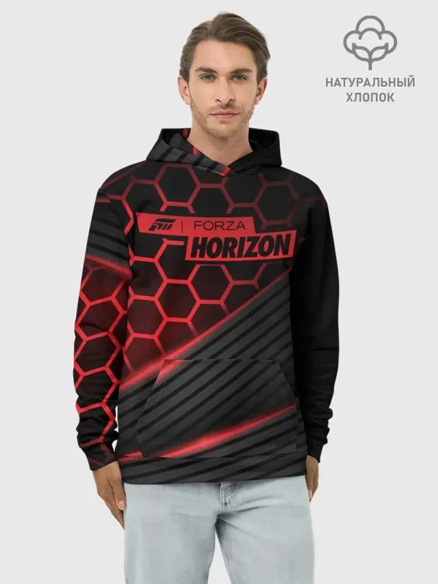 Худи мужской базовый хлопок с принтом «Forza Horizon»