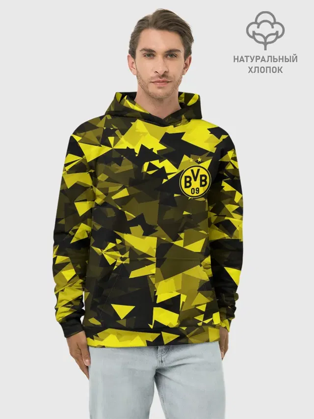 Худи мужской базовый хлопок с принтом «Borussia | Боруссия»