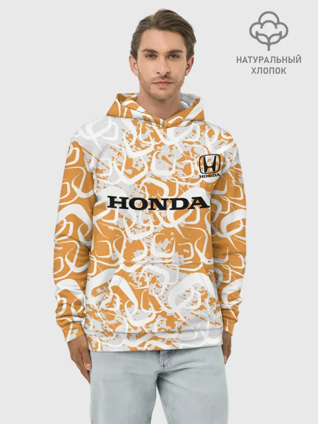 Худи мужской базовый хлопок с принтом «Honda»