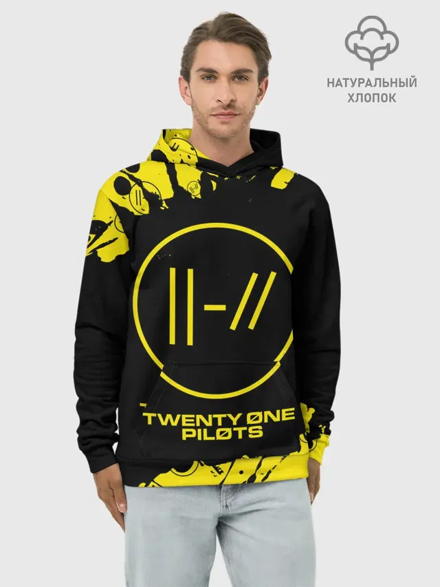 Худи мужской базовый хлопок с принтом «Trench logo — 21 PILOTS»