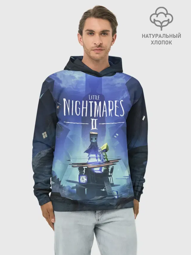 Худи мужской базовый хлопок с принтом «Little Nightmares — Little Nightmares 2»