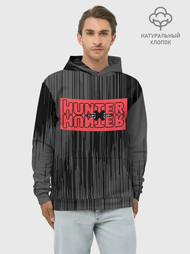 Худи мужской базовый хлопок с принтом «Hunter x Hunter»