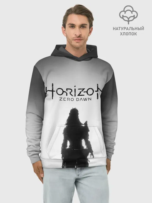 Худи мужской базовый хлопок с принтом «Horizon Zero Dawn»