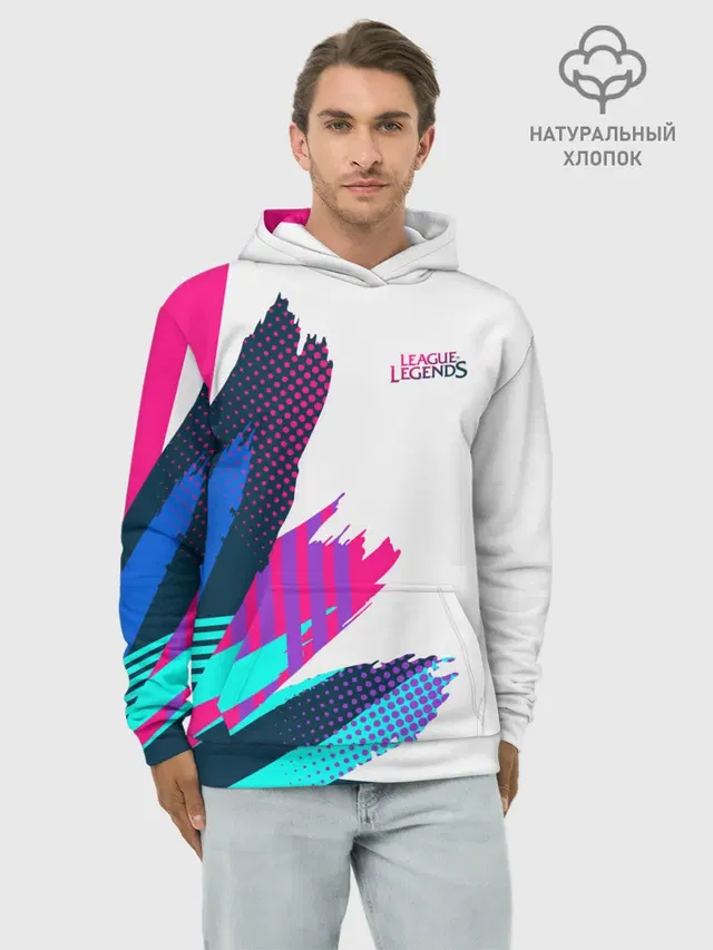 Худи мужской базовый хлопок с принтом «Abstract graphic»