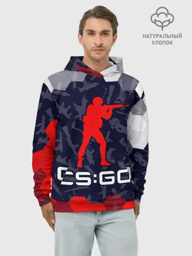 Худи мужской базовый хлопок с принтом «Counter-Strike — CS GO»