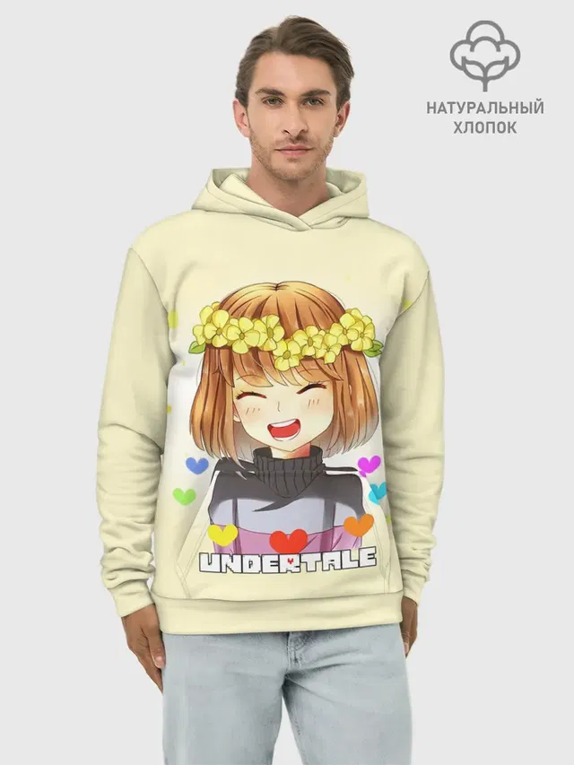 Худи мужской базовый хлопок с принтом «Anime style»