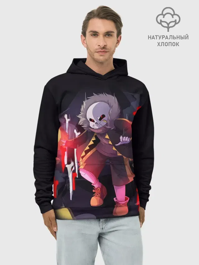 Худи мужской базовый хлопок с принтом «Undertale»