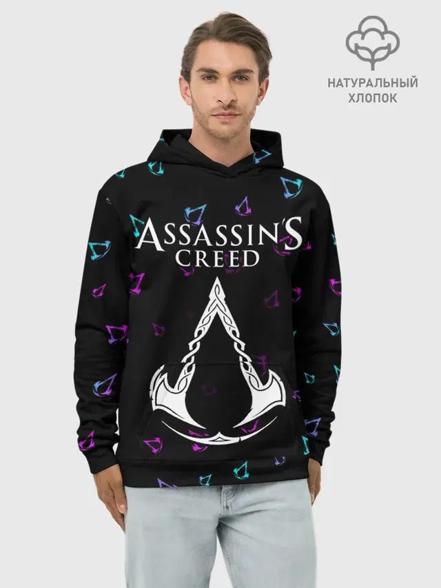 Худи мужской базовый хлопок с принтом «Insignia — ASSASSIN’S CREED VALHALLA»