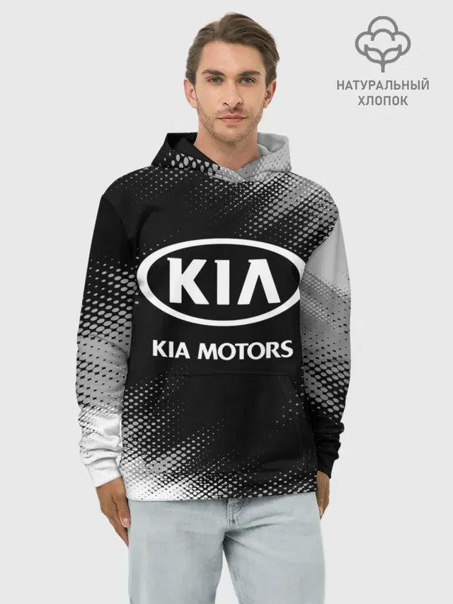 Худи мужской базовый хлопок с принтом «Halftone»