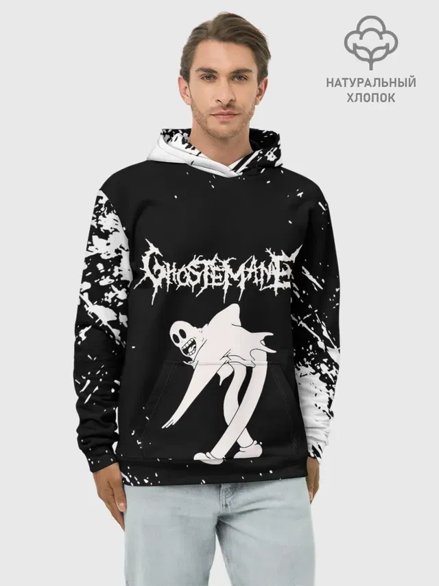 Худи мужской базовый хлопок с принтом «GHOSTEMANE»