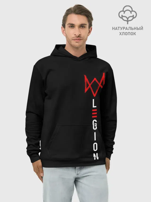 Худи мужской базовый хлопок с принтом «Watch Dogs — Watch Dogs: Legion»