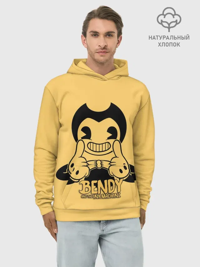 Худи мужской базовый хлопок с принтом «Vintage cartoon style»