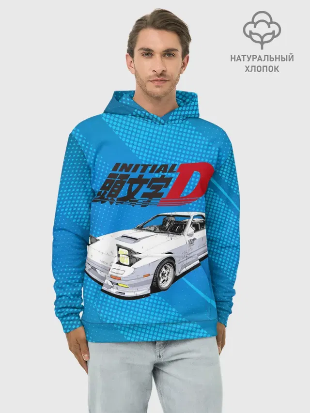 Initial D машина на голубом фоне
