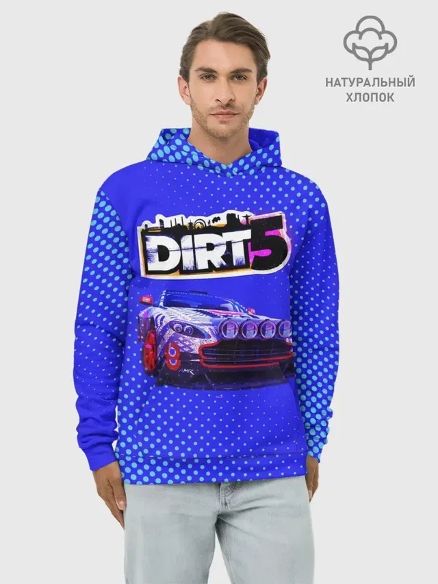 Худи мужской базовый хлопок с принтом «Dirt 5»