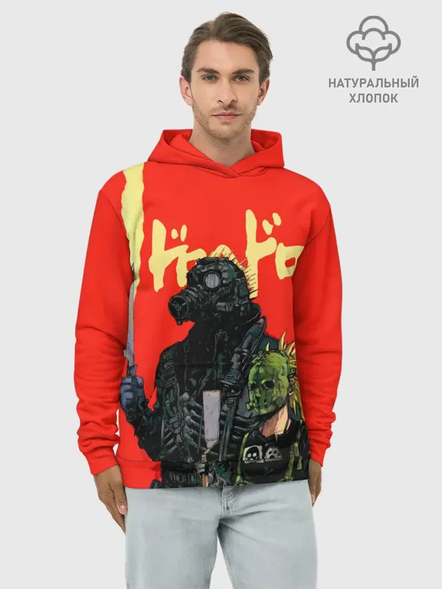 Худи мужской базовый хлопок с принтом «Dorohedoro Кайман»