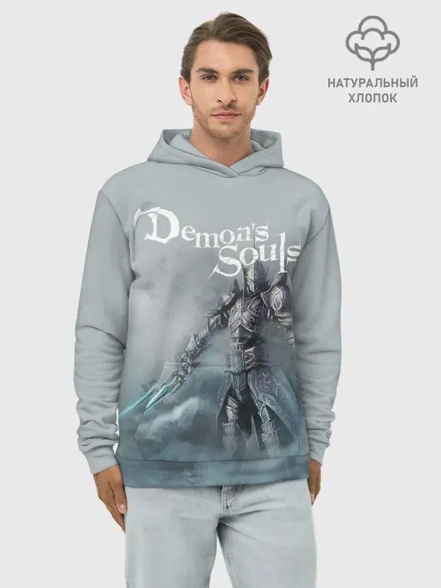 Худи мужской базовый хлопок с принтом «Demon Souls — Demons souls»