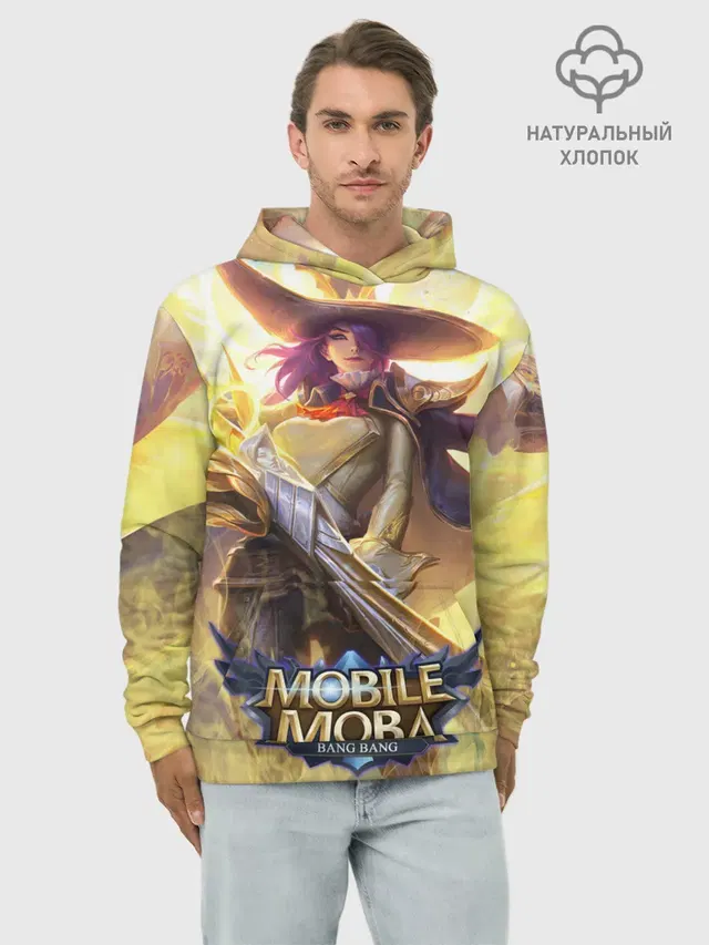 Худи мужской базовый хлопок с принтом «Mobile Legends: Bang Bang — Mobile legends»