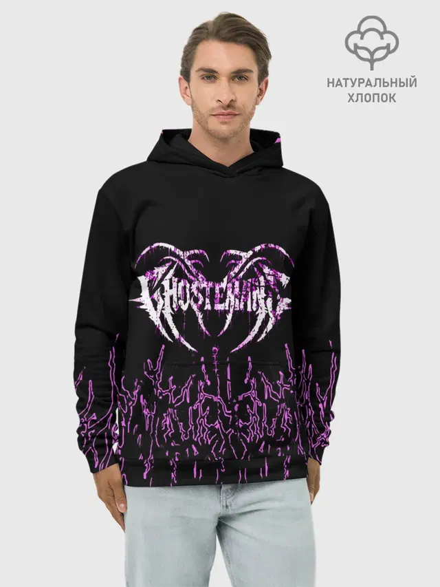 Худи мужской базовый хлопок с принтом «GHOSTEMANE»