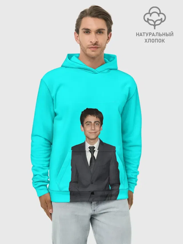 Худи мужской базовый хлопок с принтом «Aidan Gallagher»