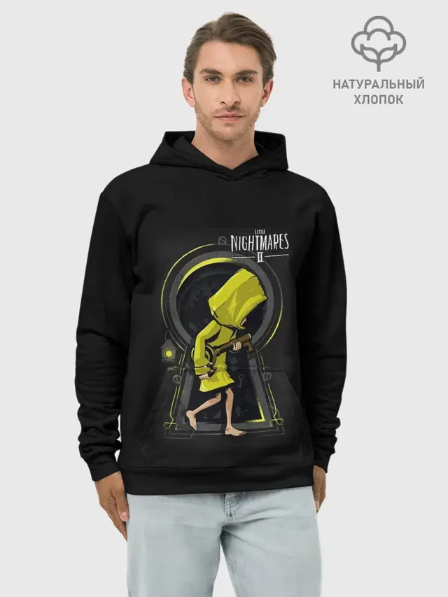 Худи мужской базовый хлопок с принтом «Little Nightmares 2 замок»