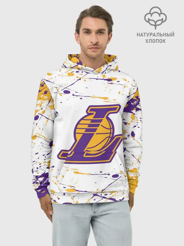 Худи мужской базовый хлопок с принтом «Лейкерс — Kobe Bryant»
