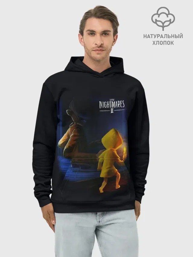 Худи мужской базовый хлопок с принтом «The Janitor — Little Nightmares длиннорукий»
