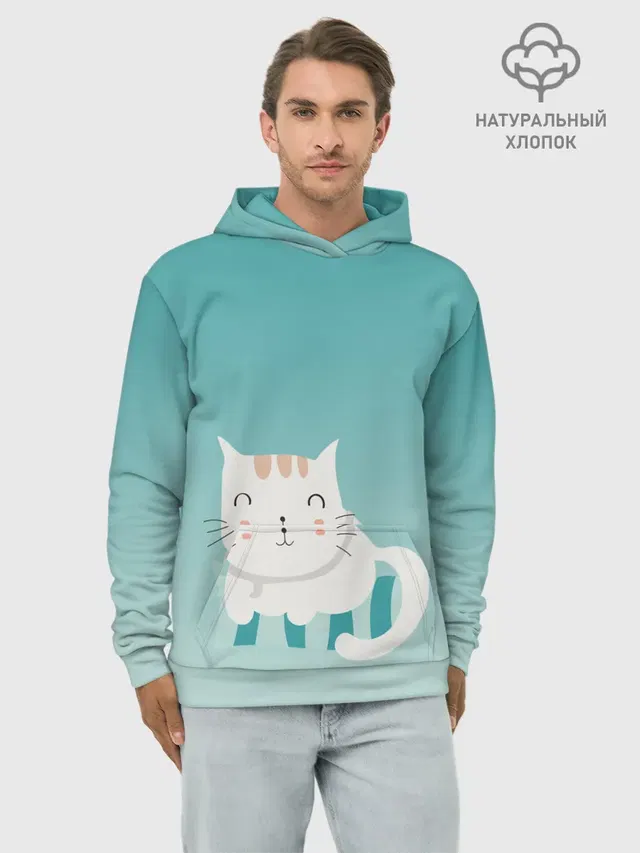 котик на подстилке