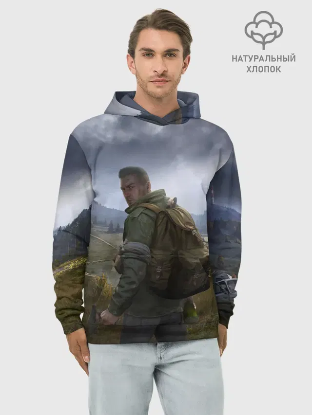 Худи мужской базовый хлопок с принтом «Dayz Poster Дейзи Постер»