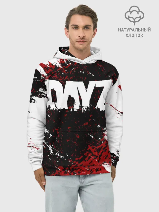 Худи мужской базовый хлопок с принтом «DayZ»
