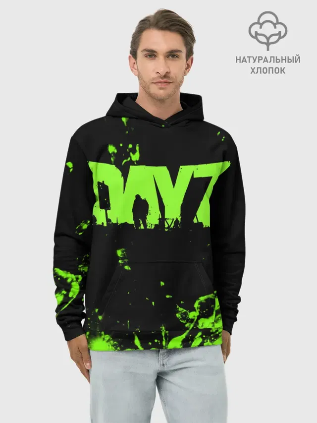 Худи мужской базовый хлопок с принтом «DayZ»