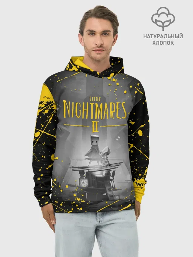 Худи мужской базовый хлопок с принтом «Thin Man — LITTLE NIGHTMARES 2»
