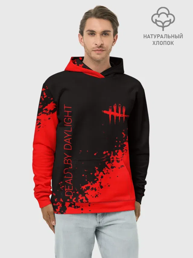 Худи мужской базовый хлопок с принтом «Dead by Daylight»