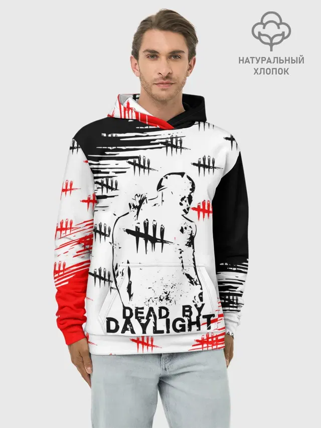 Худи мужской базовый хлопок с принтом «Dead by Daylight»