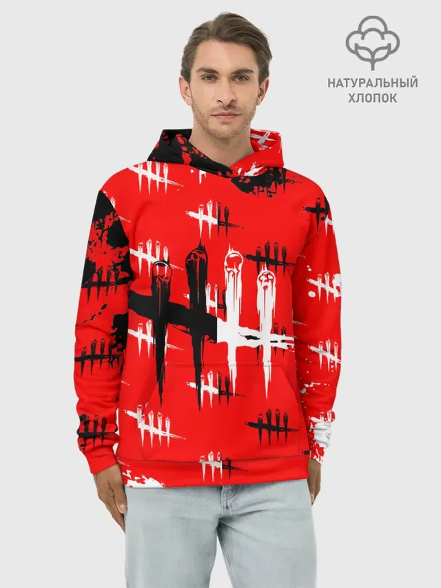 Худи мужской базовый хлопок с принтом «Tally marks»