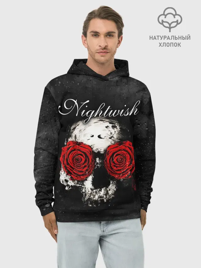 Худи мужской базовый хлопок с принтом «Nightwish»