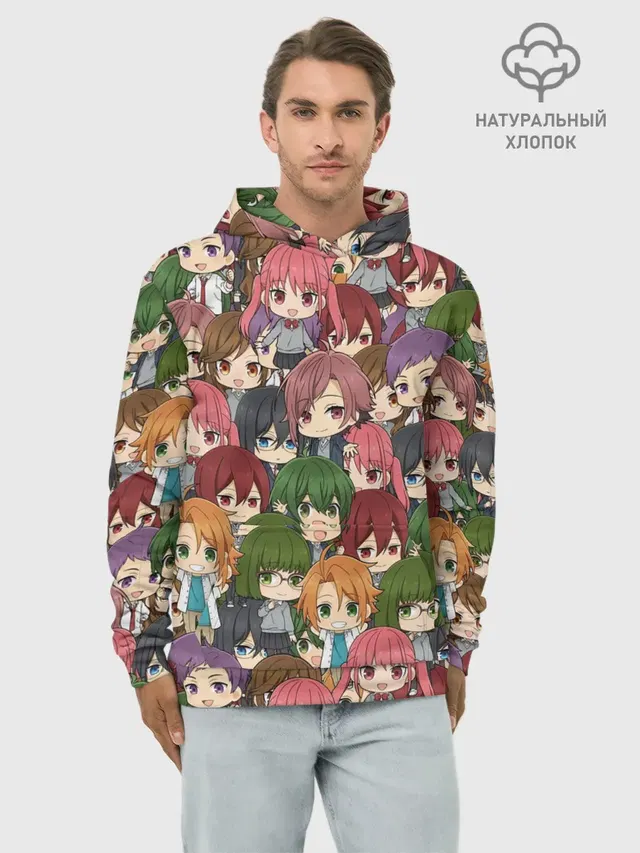 Худи мужской базовый хлопок с принтом «Хоримия — Horimiya Chibi»