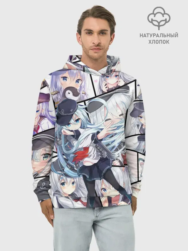 Худи мужской базовый хлопок с принтом «Kantai Collection: Hibiki»