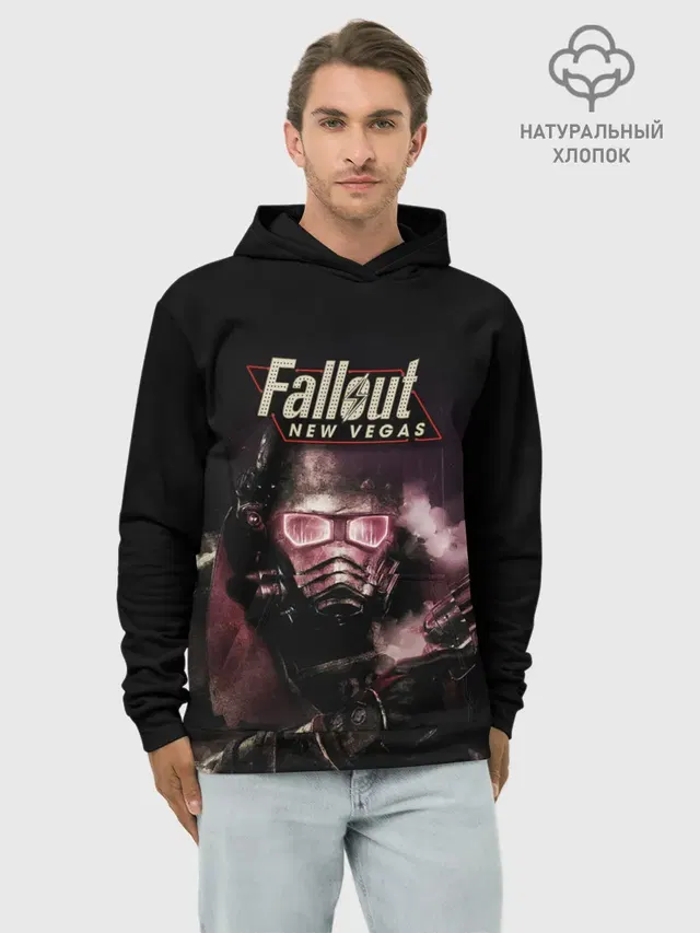 Худи мужской базовый хлопок с принтом «Fallout — Фаллаут Нью Вегас»