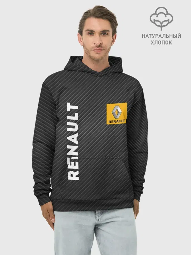 Худи мужской базовый хлопок с принтом «Renault logo»