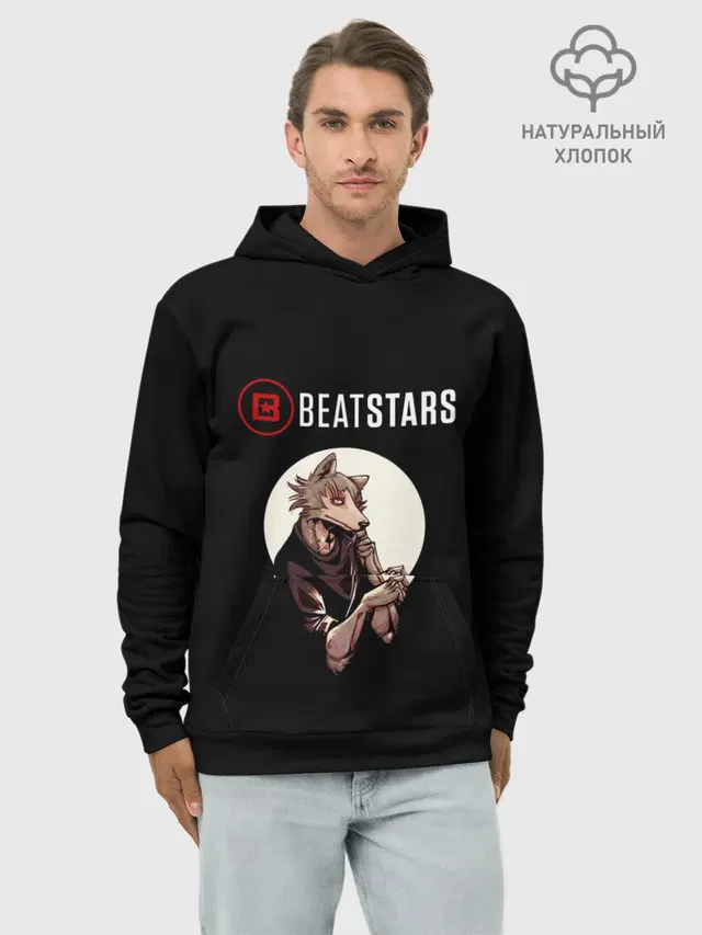 Худи мужской базовый хлопок с принтом «Beastars — Beastars wolf»