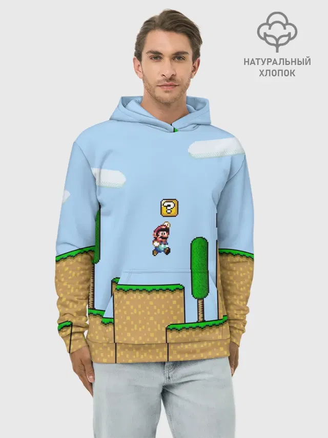 Худи мужской базовый хлопок с принтом «Platformer»